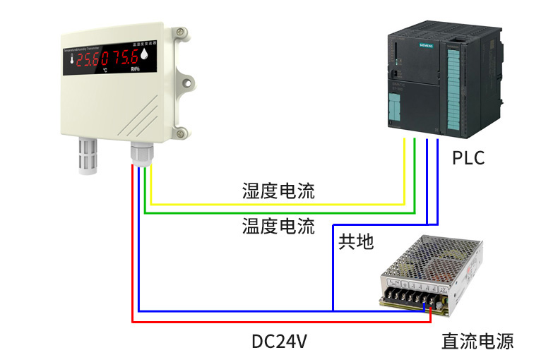 米科mik-th800壁挂式温湿度变送器产品接线