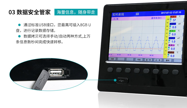 米科mik-r6000c彩色无纸记录仪数据安全管家