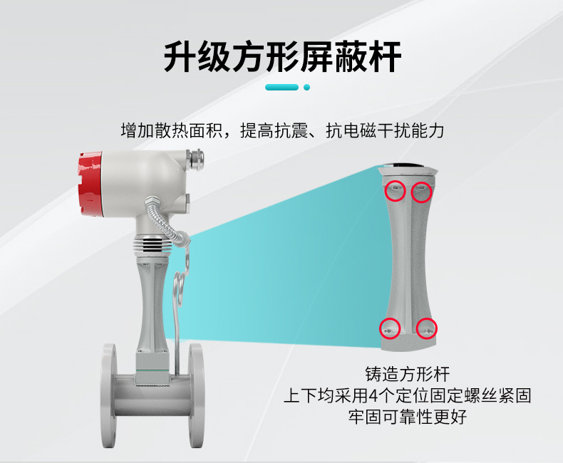 米科lugb-mik-c涡街流量计升级方形屏蔽杆