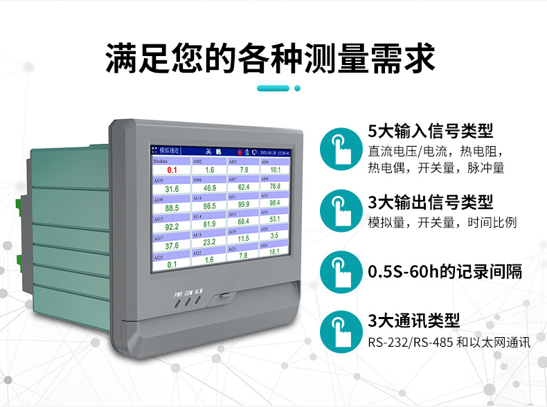 米科mik-r8000a无纸记录仪满足各种测量需求